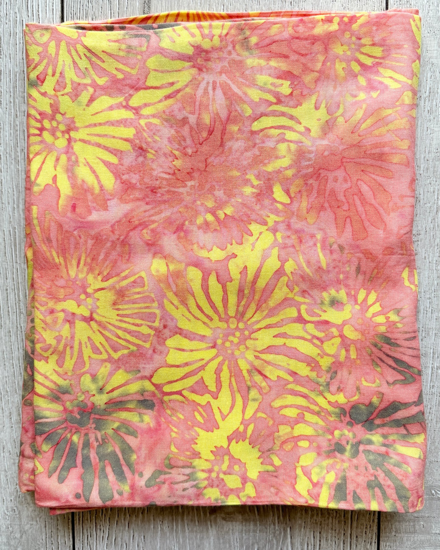 Peach Floral - Batik Pocket Scarf