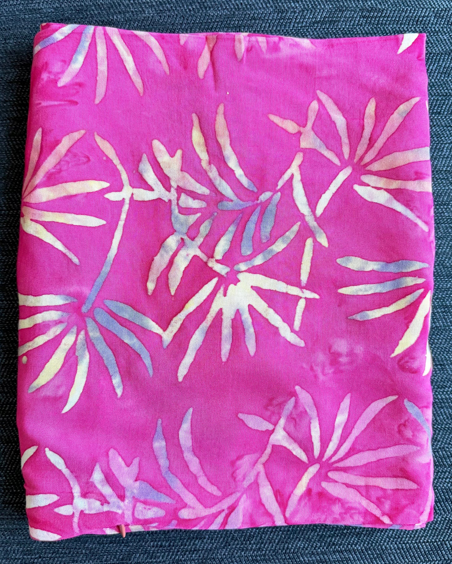 Pink Leaves - Batik Pocket Scarf