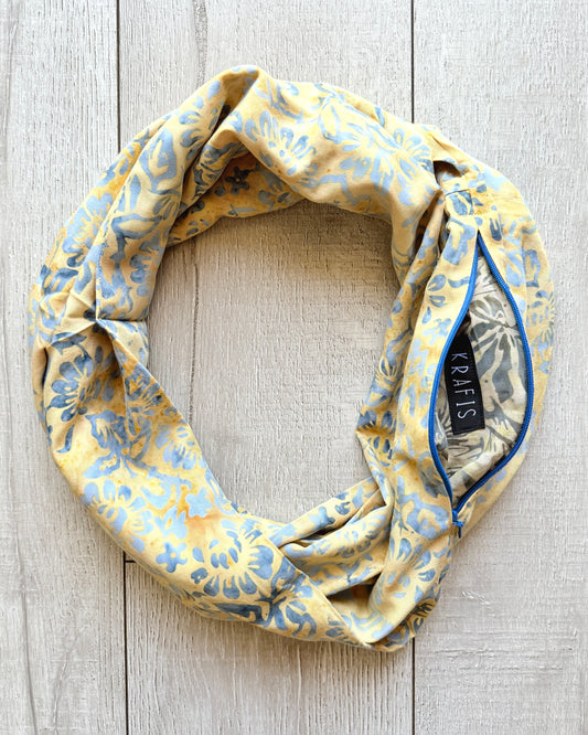 Wild Roses - Batik Pocket Scarf