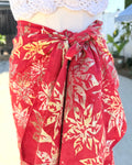 Red Poinsettias - Batik Sarong