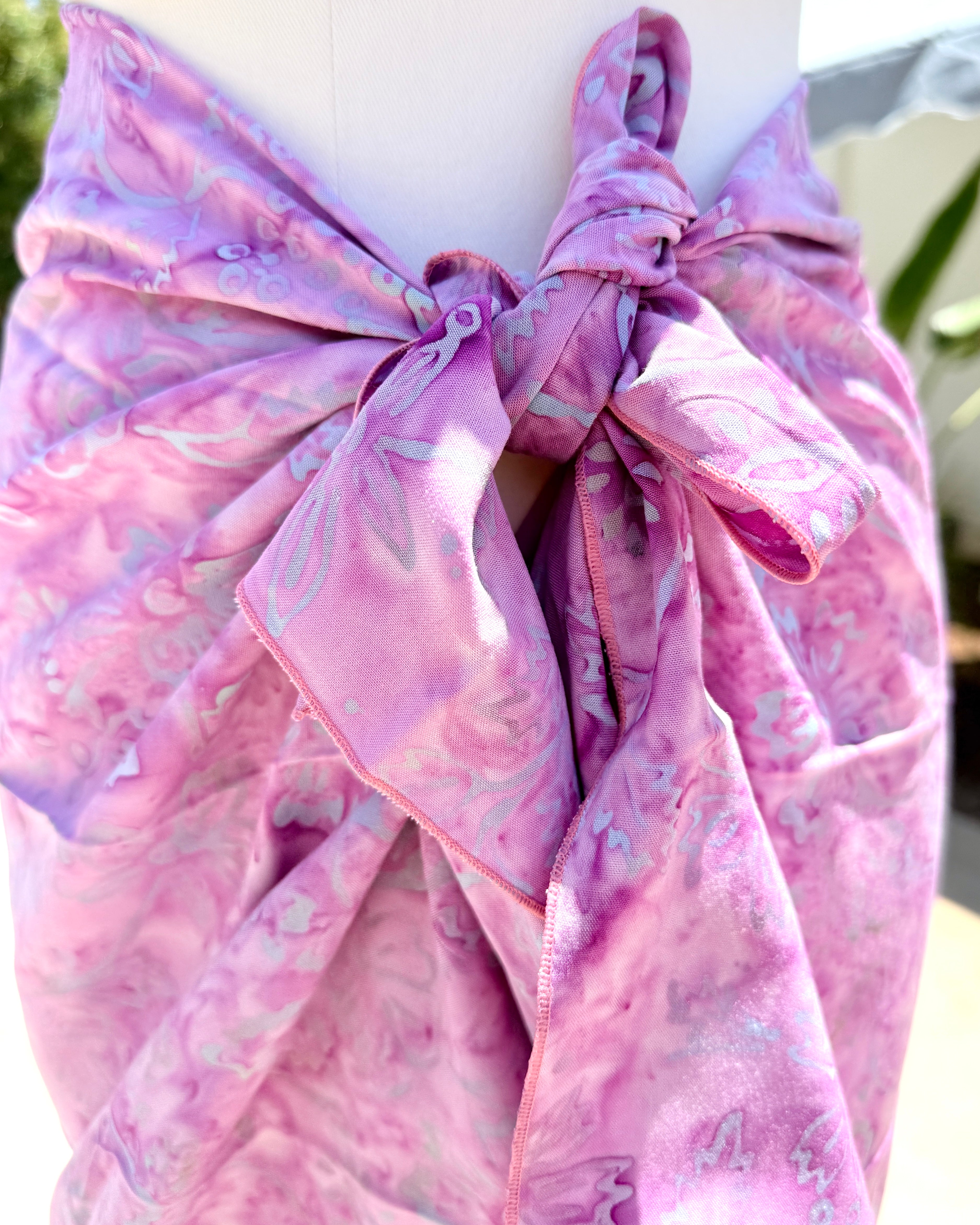 Lilac Hibiscus - Batik Sarong