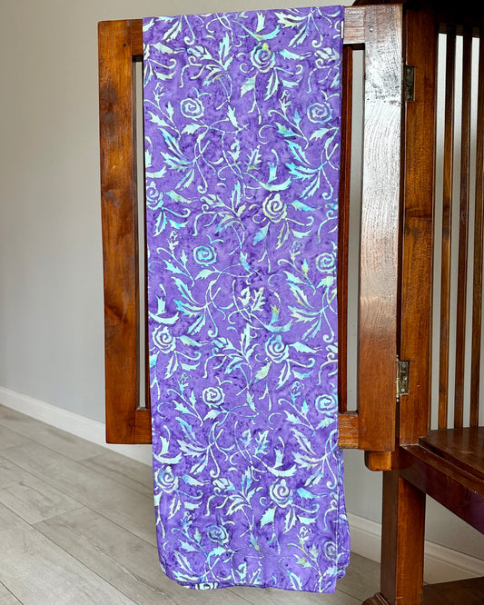 Purple Floral Batik Sarong