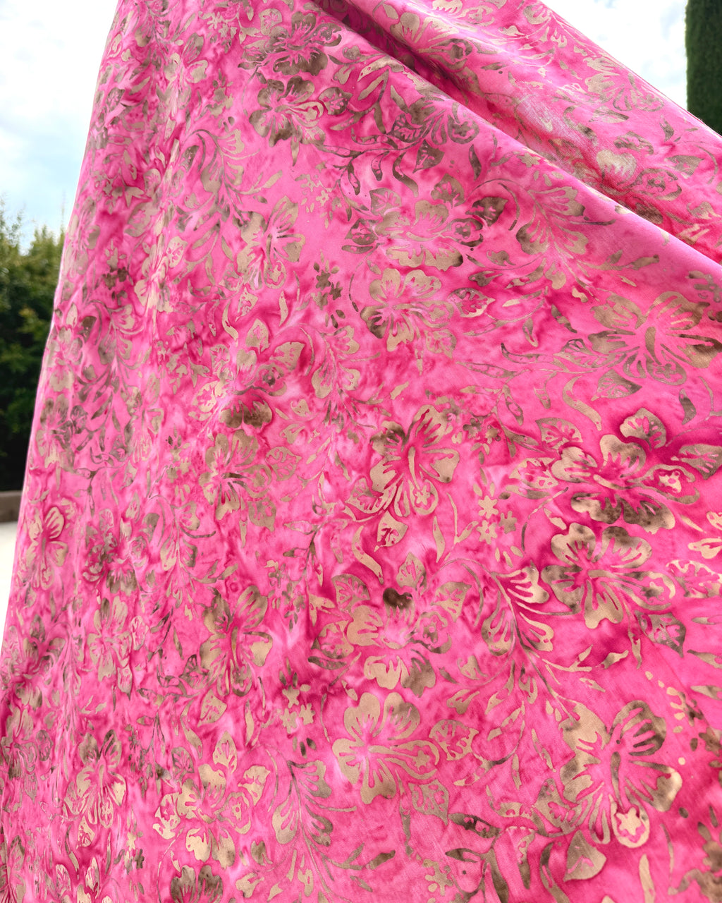 Pink Hibiscus - Batik Sarong