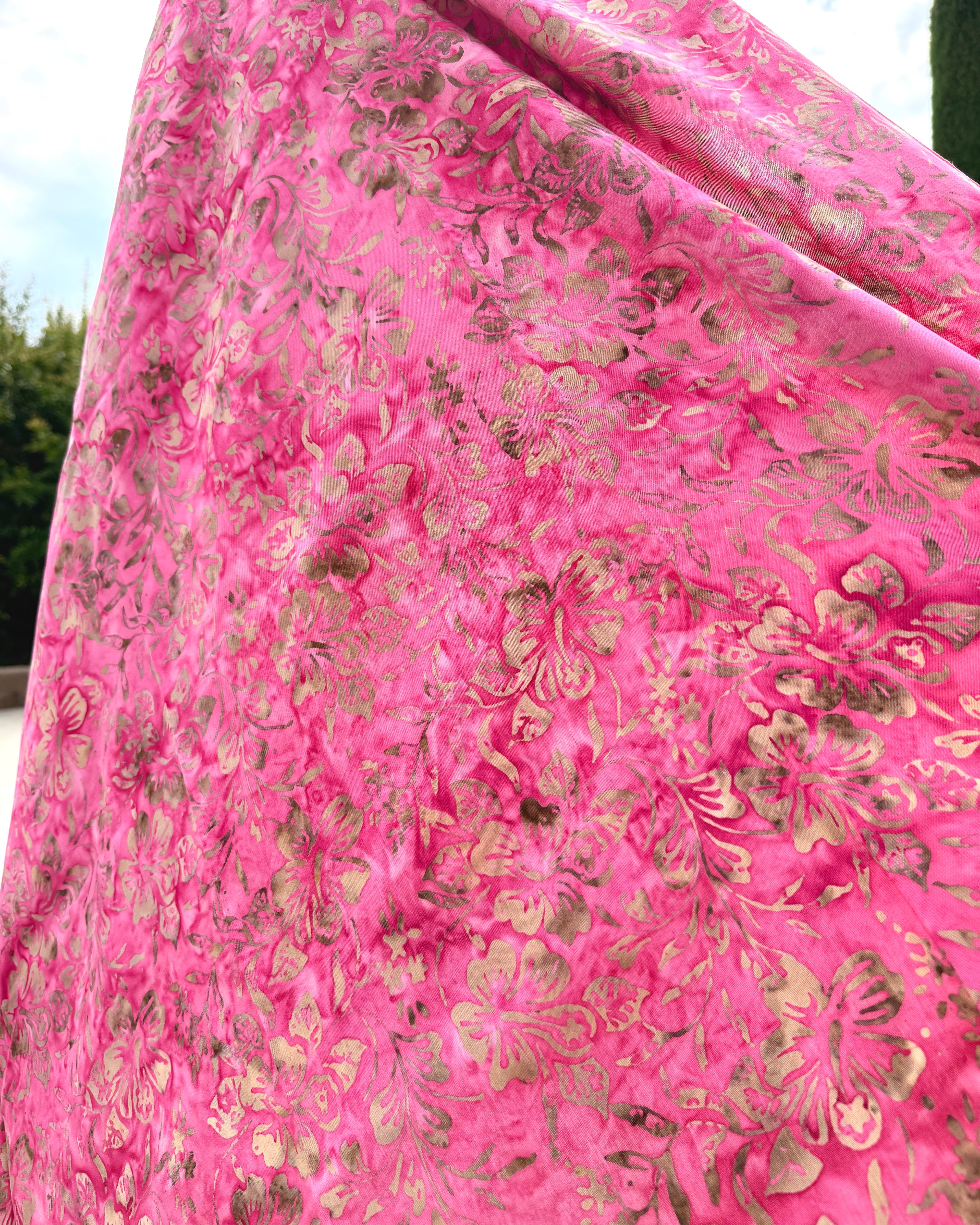 Pink Hibiscus - Batik Sarong