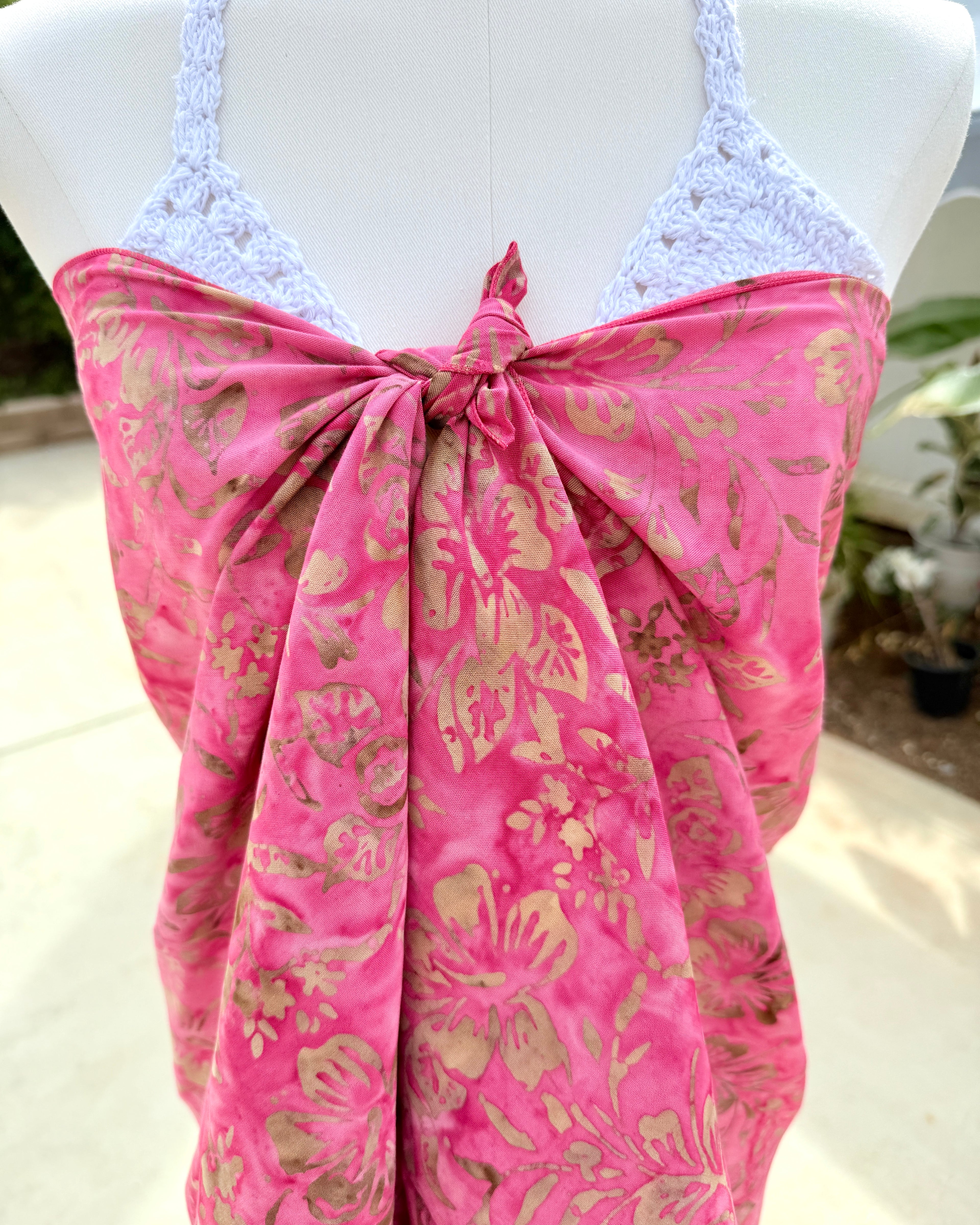 Pink Hibiscus - Batik Sarong