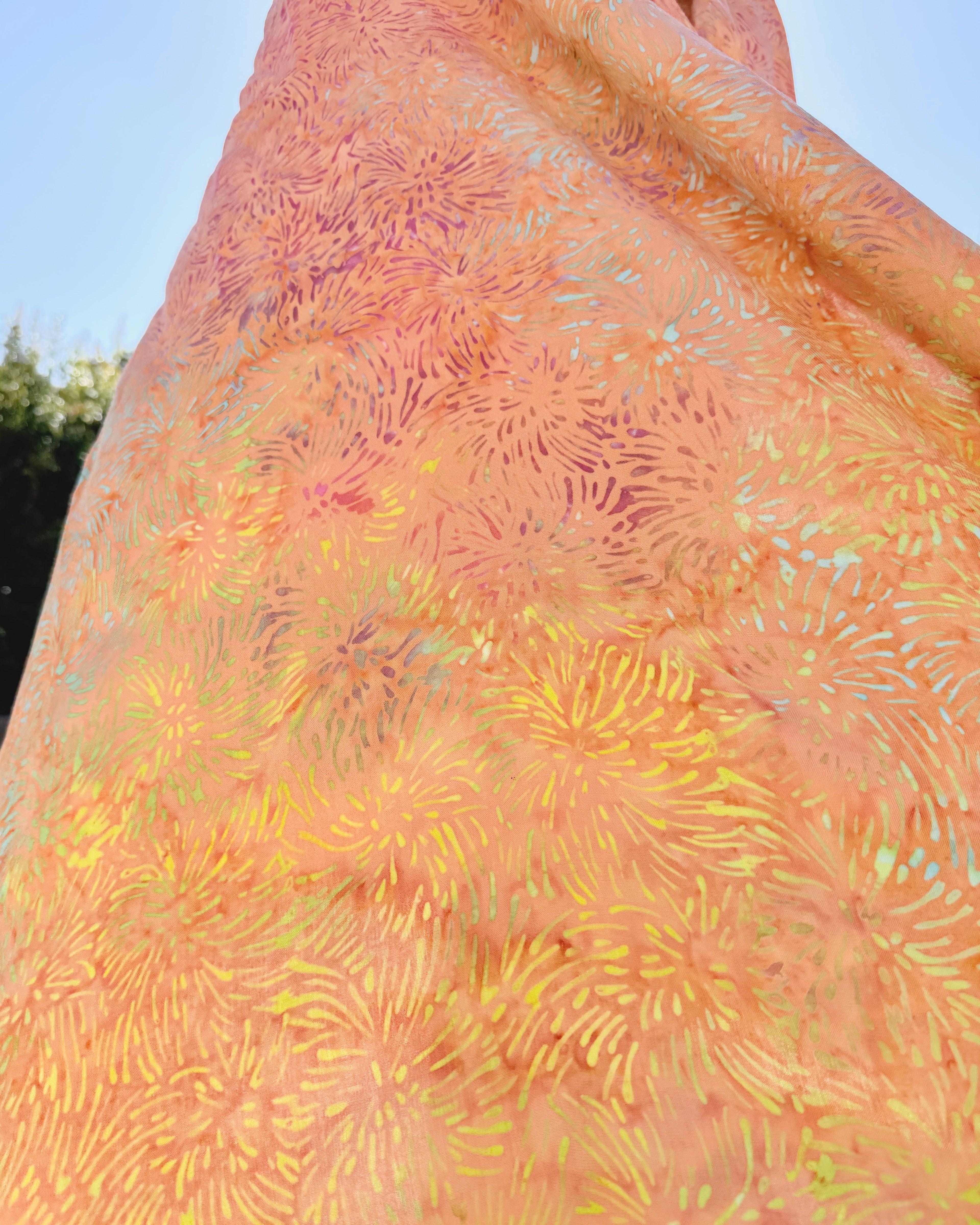 Orange Fireworks - Batik Sarong