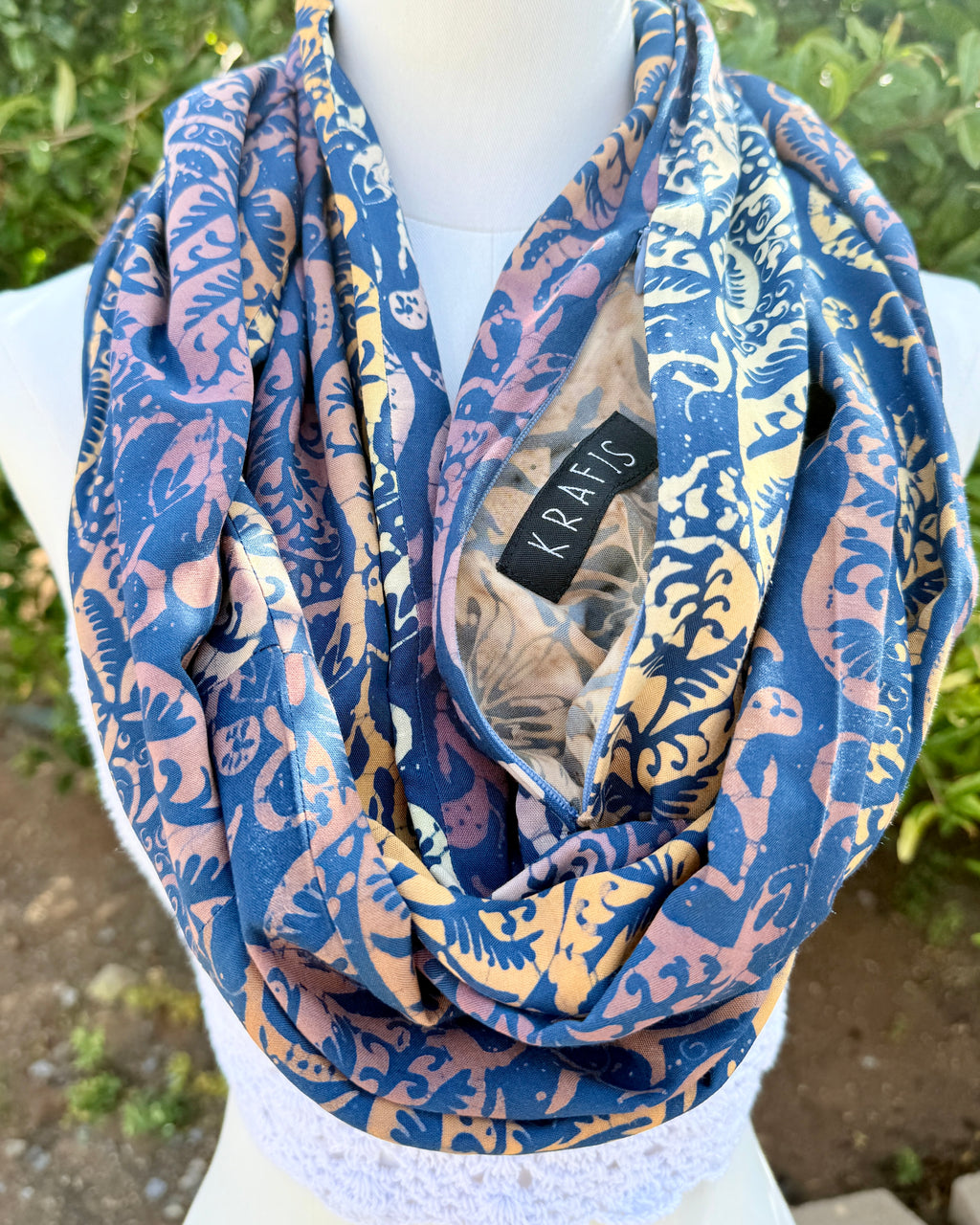 Golden Fern - Batik Pocket Scarf
