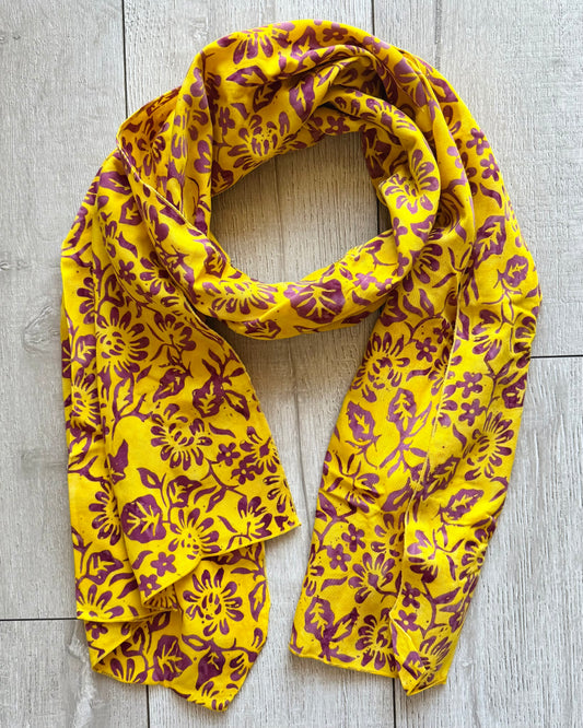 Yellow Purple Versatile Scarf