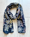 Black Poinsettias - Batik Versatile Scarf