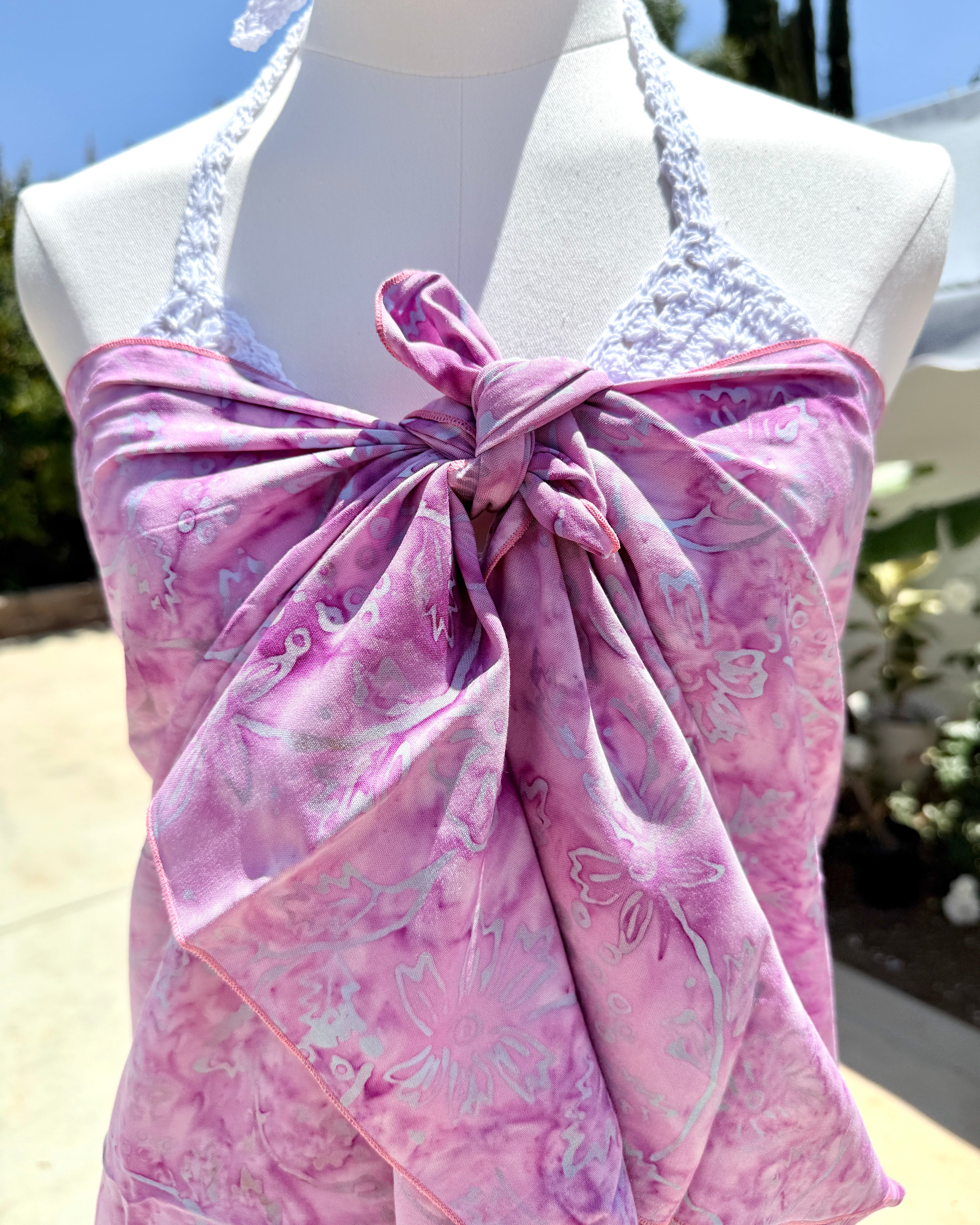 Lilac Hibiscus - Batik Sarong