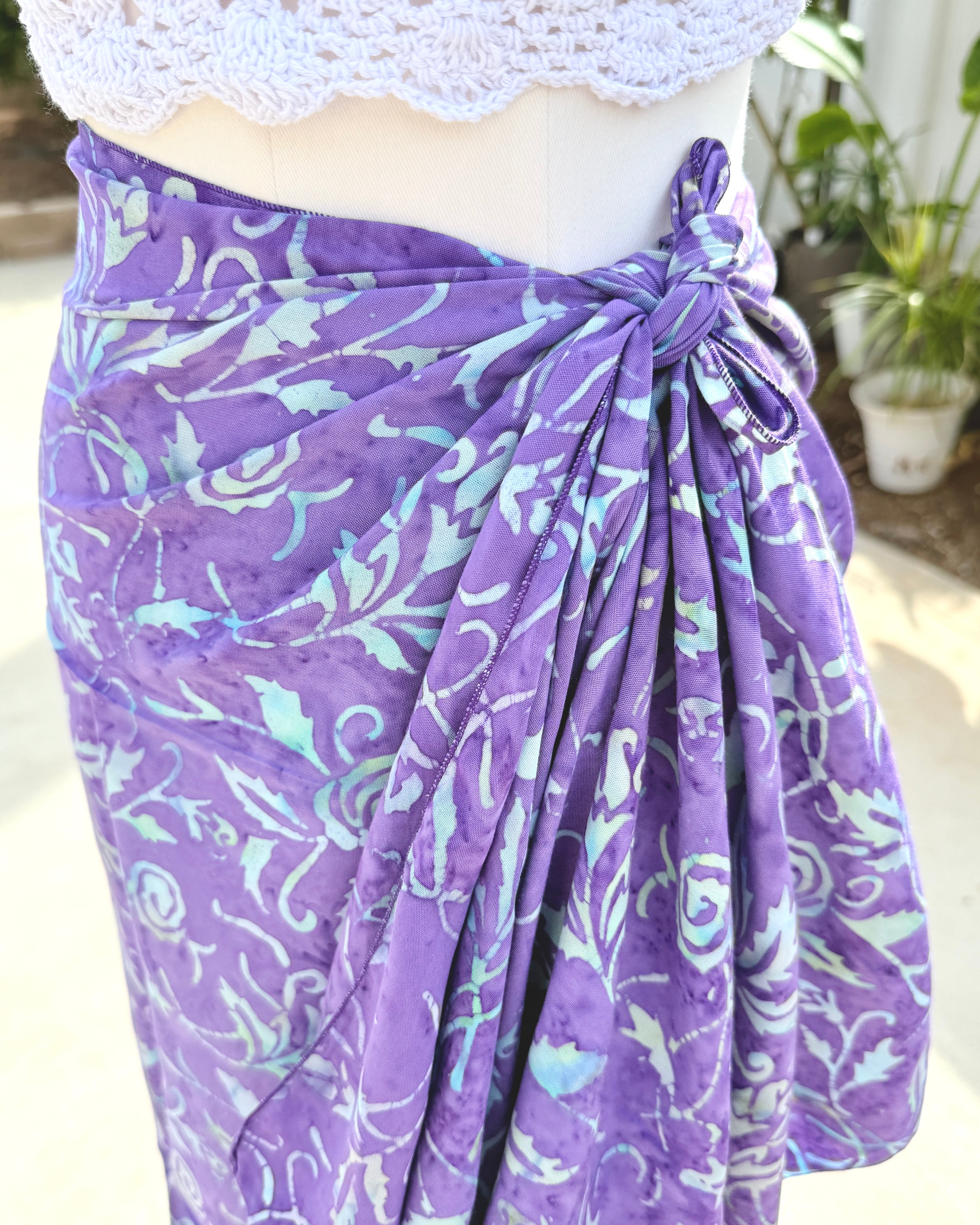 Purple Floral - Batik Sarong