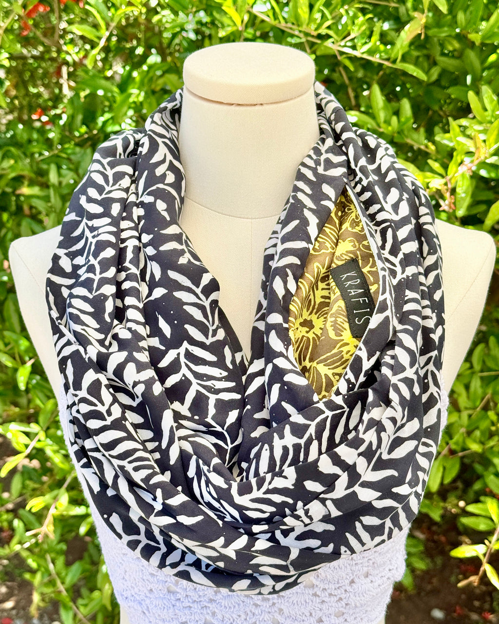 Black Acacia - Batik Pocket Scarf