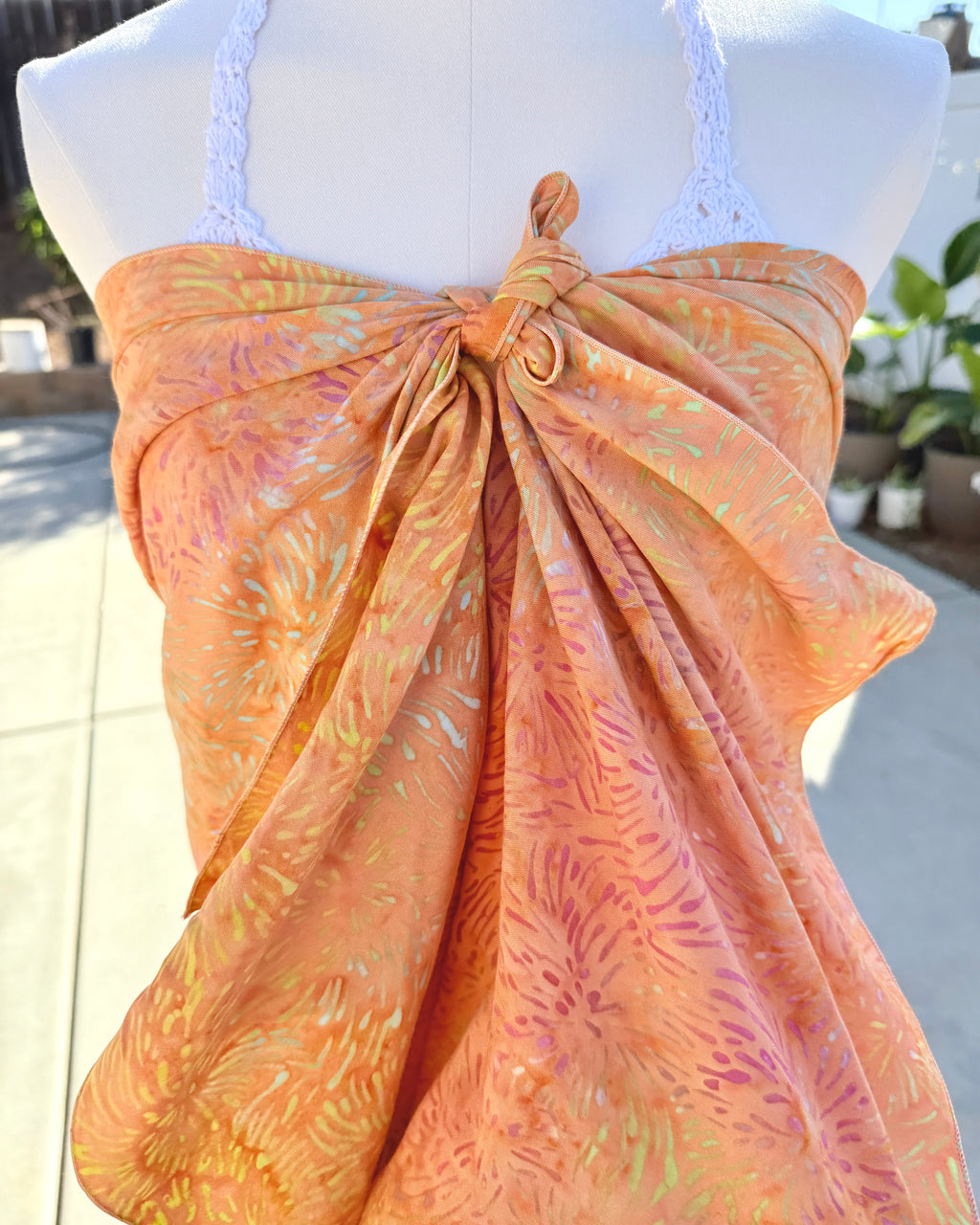 Orange Fireworks - Batik Sarong
