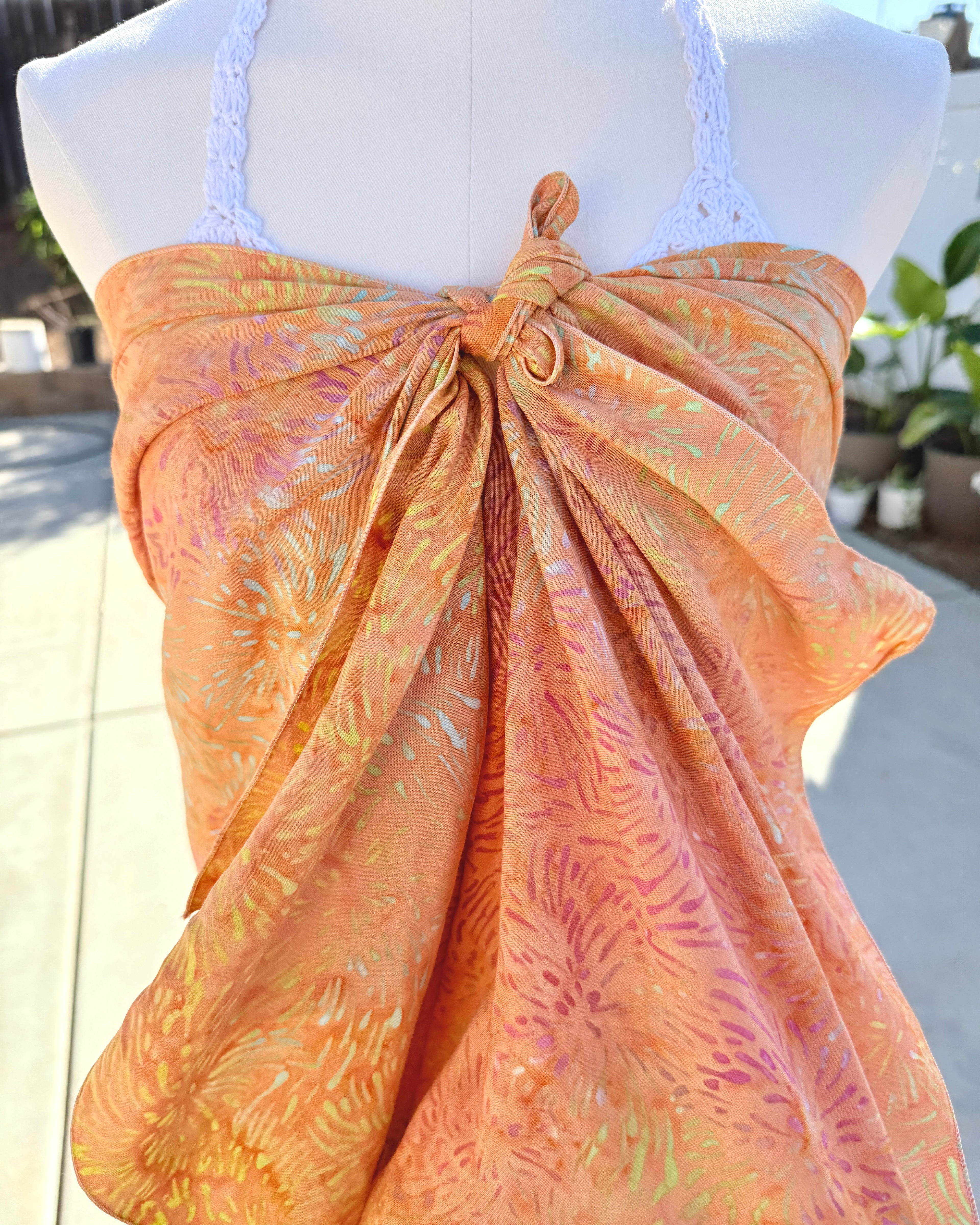 Orange Fireworks - Batik Sarong