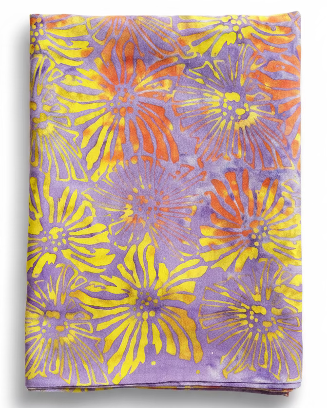 Lilac Daisies - Batik Versatile Scarf