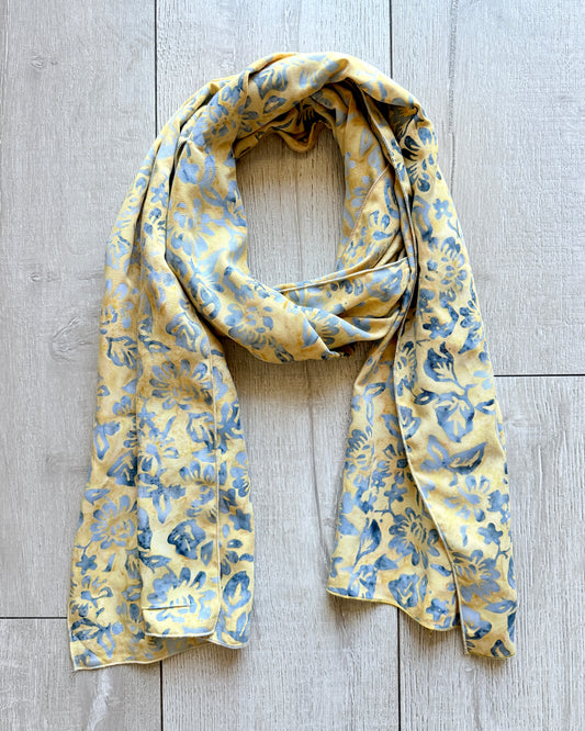 Wild Roses Batik Scarf