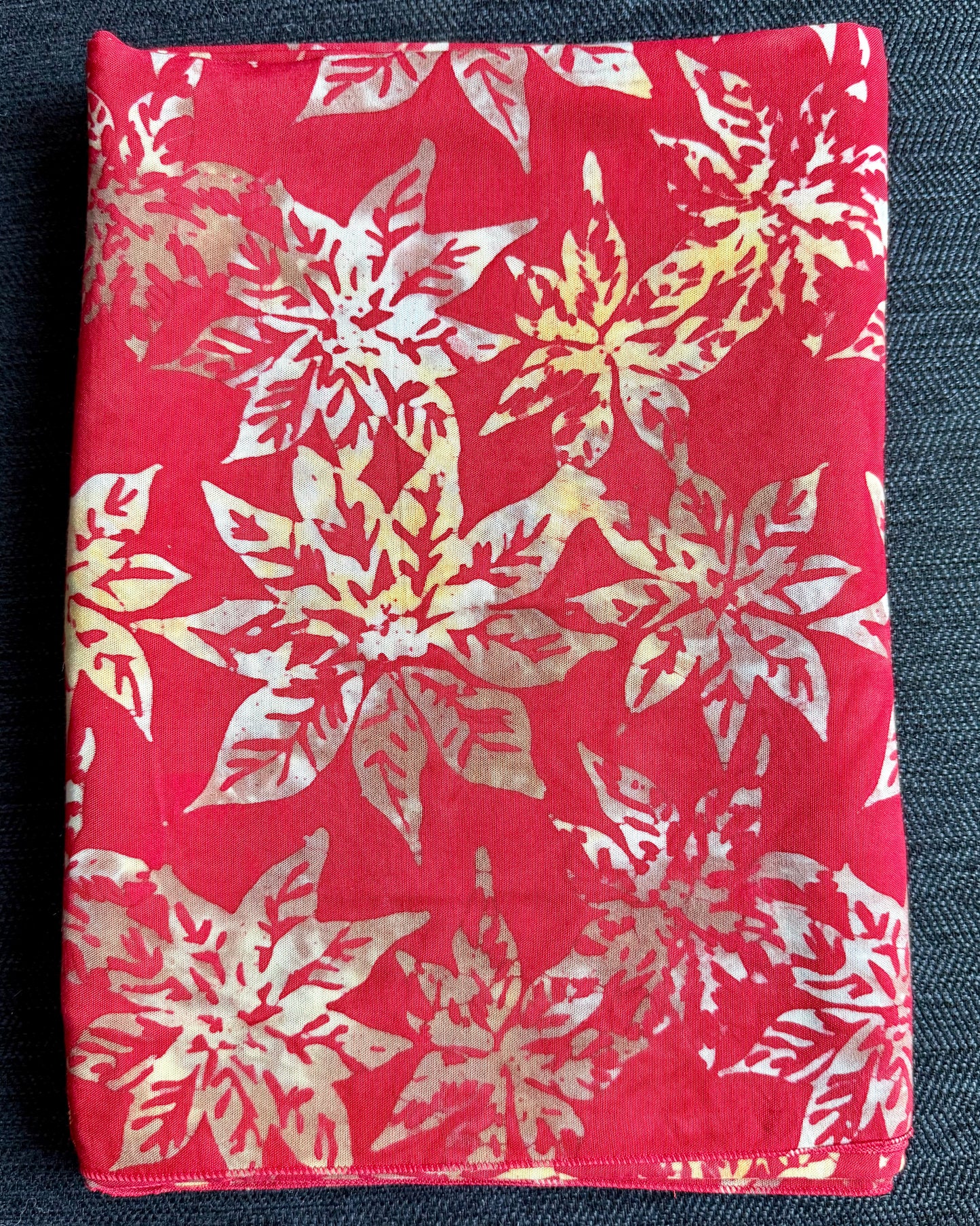 Golden Poinsettia Batik Sarong